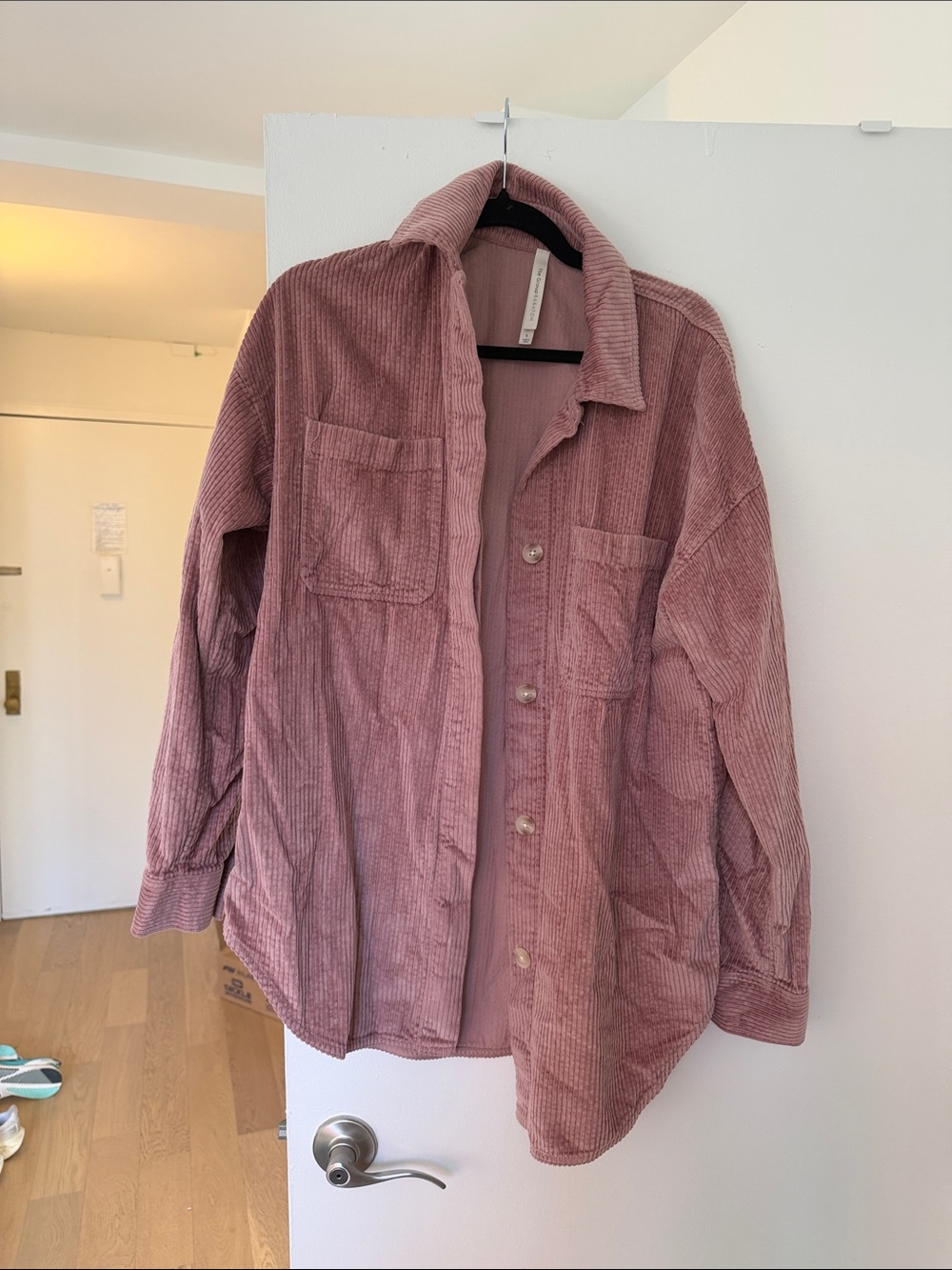 Aritzia Corduroy Utility Jacket - Dusty Rose